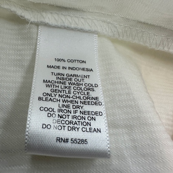 EXPRESS Essential White Cotton Pintuck Shirt M | Cottage Academia Boho Romantic - Picture 10 of 10